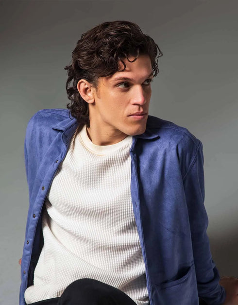 CLASSIC SUEDE BUTTON DOWN SHIRT